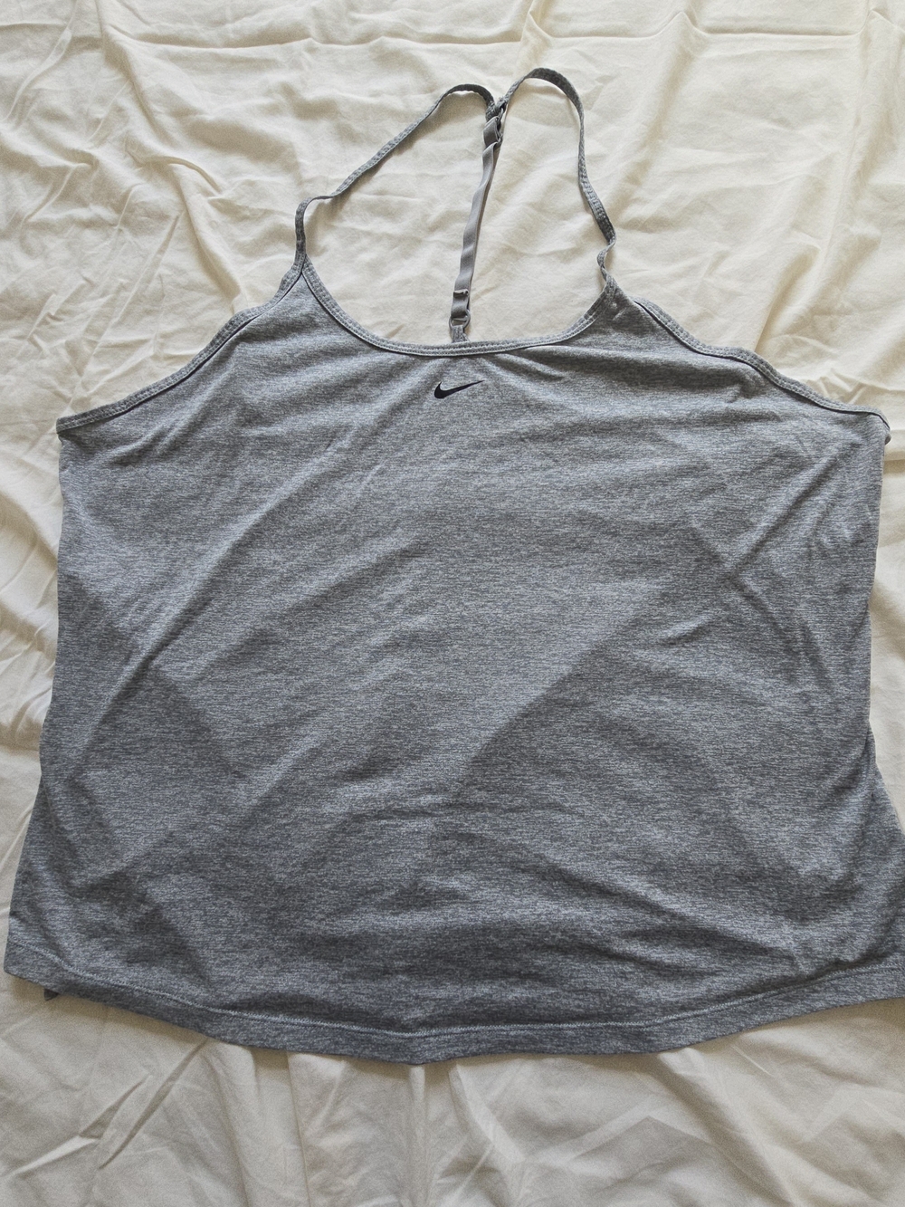 Nike Grey Heather Slim-Strap Camisole Tank